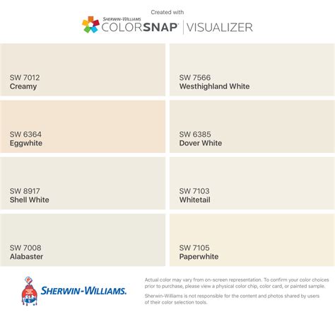 sherwin williams creamy shades.